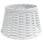 vidaXL Lampenschirm Weiß Ø38x23 cm Korbweide vidaXL Lampenschirm Weiß Ø38x23 cm Korbweide