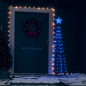 vidaXL Weihnachtsbaum Kegelform 84 LEDs Deko Blau 50x150 cm vidaXL Weihnachtsbaum Kegelform 84 LEDs Deko Blau 50x150 cm
