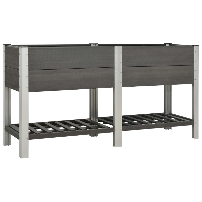 vidaXL Garten-Hochbeet mit Ablage 175x50x90 cm WPC Grau vidaXL Garten-Hochbeet mit Ablage 175x50x90 cm WPC Grau
