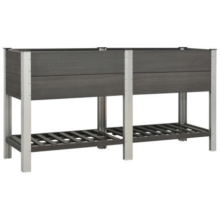 vidaXL Garten-Hochbeet mit Ablage 175x50x90 cm WPC Grau