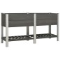 vidaXL Garten-Hochbeet mit Ablage 175x50x90 cm WPC Grau vidaXL Garten-Hochbeet mit Ablage 175x50x90 cm WPC Grau