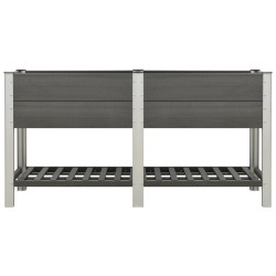 vidaXL Garten-Hochbeet mit Ablage 175x50x90 cm WPC Grau