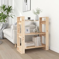 vidaXL Bücherregal/Raumteiler 80x35x91 cm Massivholz Kiefer
