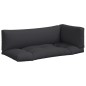 Palettenkissen 3-tlg. Schwarz Stoff Palettenkissen 3-tlg. Schwarz Stoff