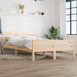 vidaXL Massivholzbett 135x190 cm