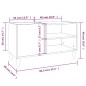 vidaXL Plattenschrank Räuchereiche 84,5x38x48 cm Holzwerkstoff vidaXL Plattenschrank Räuchereiche 84,5x38x48 cm Holzwerkstoff