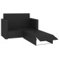 vidaXL 2-tlg. Garten-Lounge-Set mit Kissen Poly Rattan Schwarz vidaXL 2-tlg. Garten-Lounge-Set mit Kissen Poly Rattan Schwarz