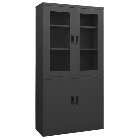 vidaXL Büroschrank Anthrazit 90x40x180 cm Stahl 