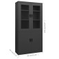 vidaXL Büroschrank Anthrazit 90x40x180 cm Stahl vidaXL Büroschrank Anthrazit 90x40x180 cm Stahl