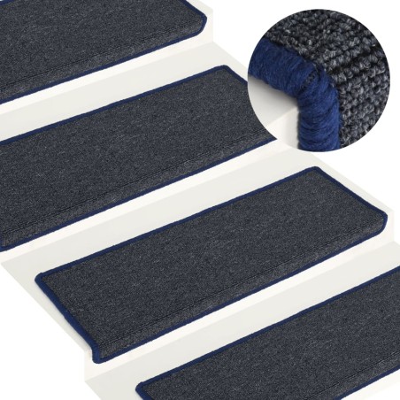 vidaXL Stufenmatten 15 Stk. 65x21x4 cm Grau und Blau