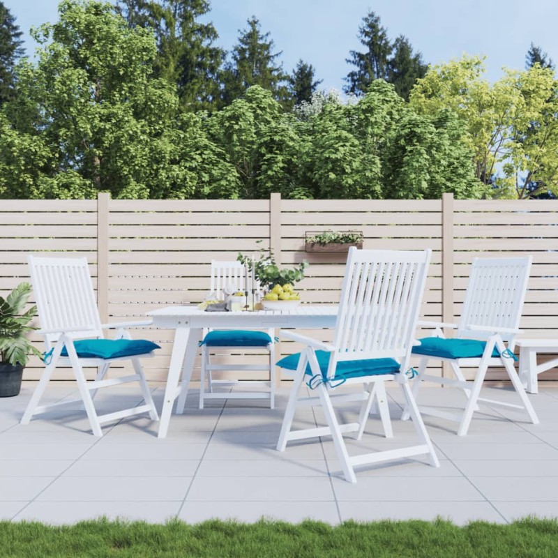 Stuhlkissen 4 Stk. Hellblau 40x40x7 cm Oxford-Gewebe Stuhlkissen 4 Stk. Hellblau 40x40x7 cm Oxford-Gewebe