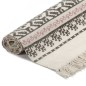 vidaXL Kelim-Teppich Baumwolle 120x180 cm mit Muster Grau/Rosa vidaXL Kelim-Teppich Baumwolle 120x180 cm mit Muster Grau/Rosa