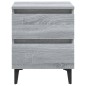 vidaXL Nachttische mit Metallbeinen 2 Stk. Grau Sonoma 40x35x50 cm vidaXL Nachttische mit Metallbeinen 2 Stk. Grau Sonoma 40x35x50 cm