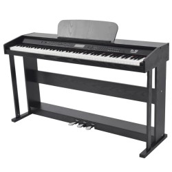 vidaXL Digitalpiano mit 88 Tasten und Pedalen Schwarz Melaminplatte  