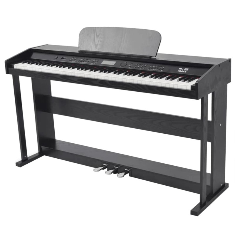 vidaXL Digitalpiano mit 88 Tasten und Pedalen Schwarz Melaminplatte vidaXL Digitalpiano mit 88 Tasten und Pedalen Schwarz Melaminplatte