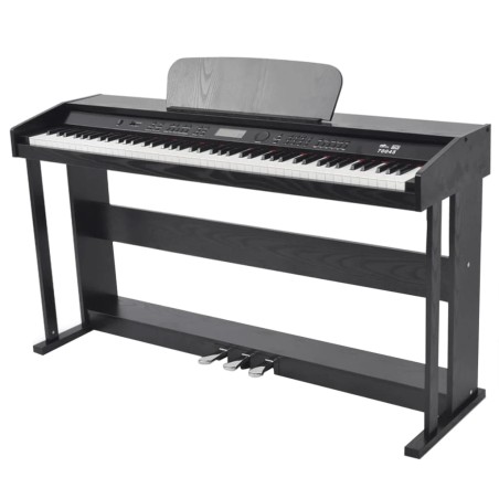 vidaXL Digitalpiano mit 88 Tasten und Pedalen Schwarz Melaminplatte  