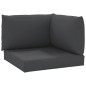 Palettenkissen 3-tlg. Schwarz Oxford-Gewebe Palettenkissen 3-tlg. Schwarz Oxford-Gewebe
