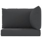 Palettenkissen 3-tlg. Schwarz Oxford-Gewebe Palettenkissen 3-tlg. Schwarz Oxford-Gewebe