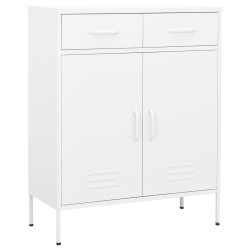 vidaXL Lagerschrank Weiß 80x35x101,5 cm Stahl    