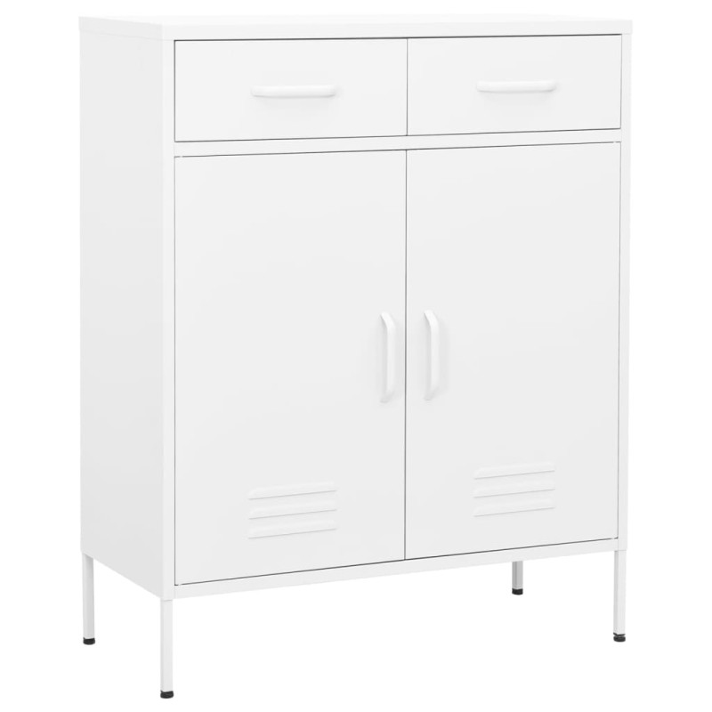 vidaXL Lagerschrank Weiß 80x35x101,5 cm Stahl vidaXL Lagerschrank Weiß 80x35x101,5 cm Stahl