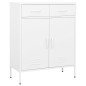 vidaXL Lagerschrank Weiß 80x35x101,5 cm Stahl vidaXL Lagerschrank Weiß 80x35x101,5 cm Stahl