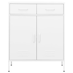 vidaXL Lagerschrank Weiß 80x35x101,5 cm Stahl    