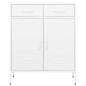 vidaXL Lagerschrank Weiß 80x35x101,5 cm Stahl vidaXL Lagerschrank Weiß 80x35x101,5 cm Stahl