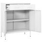 vidaXL Lagerschrank Weiß 80x35x101,5 cm Stahl vidaXL Lagerschrank Weiß 80x35x101,5 cm Stahl