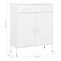 vidaXL Lagerschrank Weiß 80x35x101,5 cm Stahl vidaXL Lagerschrank Weiß 80x35x101,5 cm Stahl