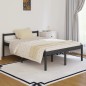 vidaXL Massivholzbett Grau Kiefer 135x190 cm vidaXL Massivholzbett Grau Kiefer 135x190 cm