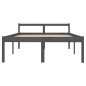 vidaXL Massivholzbett Grau Kiefer 135x190 cm vidaXL Massivholzbett Grau Kiefer 135x190 cm