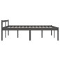 vidaXL Massivholzbett Grau Kiefer 135x190 cm vidaXL Massivholzbett Grau Kiefer 135x190 cm