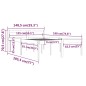 vidaXL Massivholzbett Grau Kiefer 135x190 cm vidaXL Massivholzbett Grau Kiefer 135x190 cm