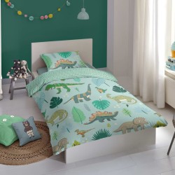 Good Morning Kinder-Bettwäsche-Set Dinono 140 x 200/220 cm