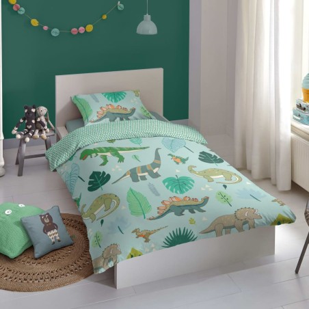 Good Morning Kinder-Bettwäsche-Set Dinono 140 x 200/220 cm