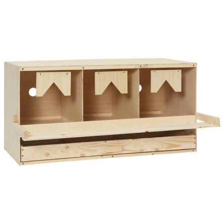 vidaXL 3er Legenest 72x33x38 cm Massivholz Kiefer