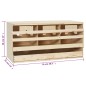 vidaXL 3er Legenest 72x33x38 cm Massivholz Kiefer vidaXL 3er Legenest 72x33x38 cm Massivholz Kiefer