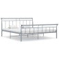 vidaXL Bettgestell Grau Metall 180x200 cm vidaXL Bettgestell Grau Metall 180x200 cm