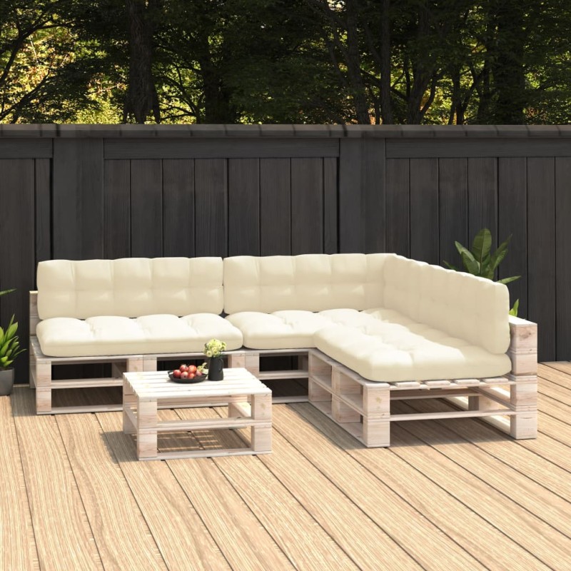vidaXL Palettensofa-Auflagen 7 Stk. Creme vidaXL Palettensofa-Auflagen 7 Stk. Creme