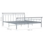 vidaXL Bettgestell Grau Metall 180x200 cm vidaXL Bettgestell Grau Metall 180x200 cm