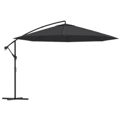 vidaXL Ampelschirm mit Alu-Mast 350 cm Schwarz