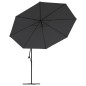 vidaXL Ampelschirm mit Alu-Mast 350 cm Schwarz vidaXL Ampelschirm mit Alu-Mast 350 cm Schwarz