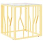 vidaXL Couchtisch Golden 50x50x50 cm Edelstahl und Glas vidaXL Couchtisch Golden 50x50x50 cm Edelstahl und Glas