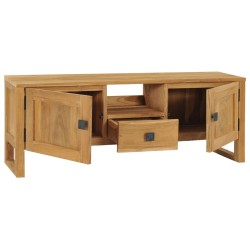 vidaXL TV-Schrank 120x32x45 cm Teak Massivholz