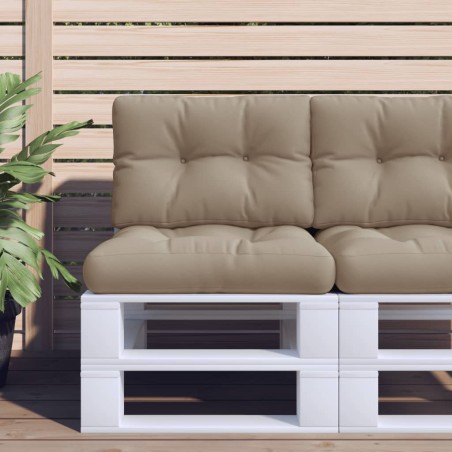 Palettenkissen Taupe 60x40x12 cm Stoff