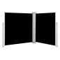 vidaXL Ausziehbare Seitenmarkise Doppelt 170 x 600 cm Schwarz vidaXL Ausziehbare Seitenmarkise Doppelt 170 x 600 cm Schwarz