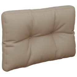 Palettenkissen Taupe 60x40x12 cm Stoff