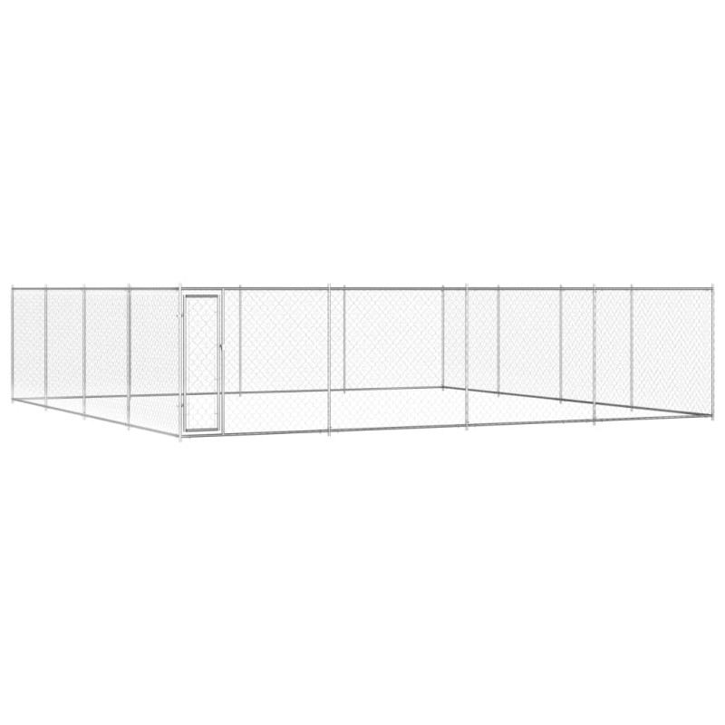 vidaXL Outdoor-Hundezwinger Verzinkter Stahl 760x760x185 cm vidaXL Outdoor-Hundezwinger Verzinkter Stahl 760x760x185 cm