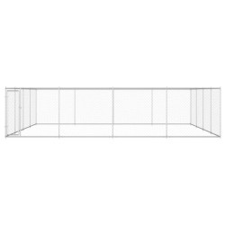 vidaXL Outdoor-Hundezwinger Verzinkter Stahl 760x760x185 cm