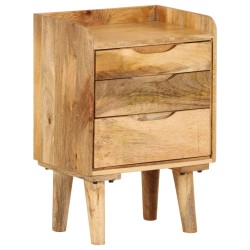 vidaXL Nachttisch Mangoholz Massiv 40 x 30 x 59,5 cm 